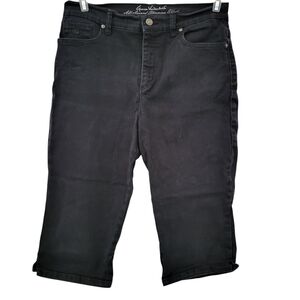 Gloria Vanderbilt Denim Capris Black sz 10P